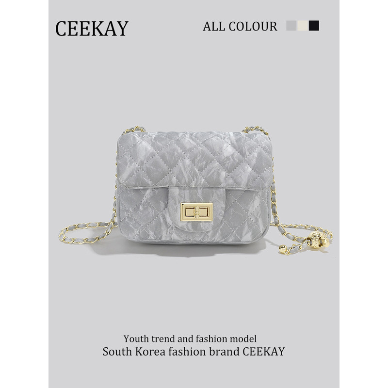 CEEKAY Tas Rantai Berlian Gaya Chanel Kecil Musim Panas Kelas Atas