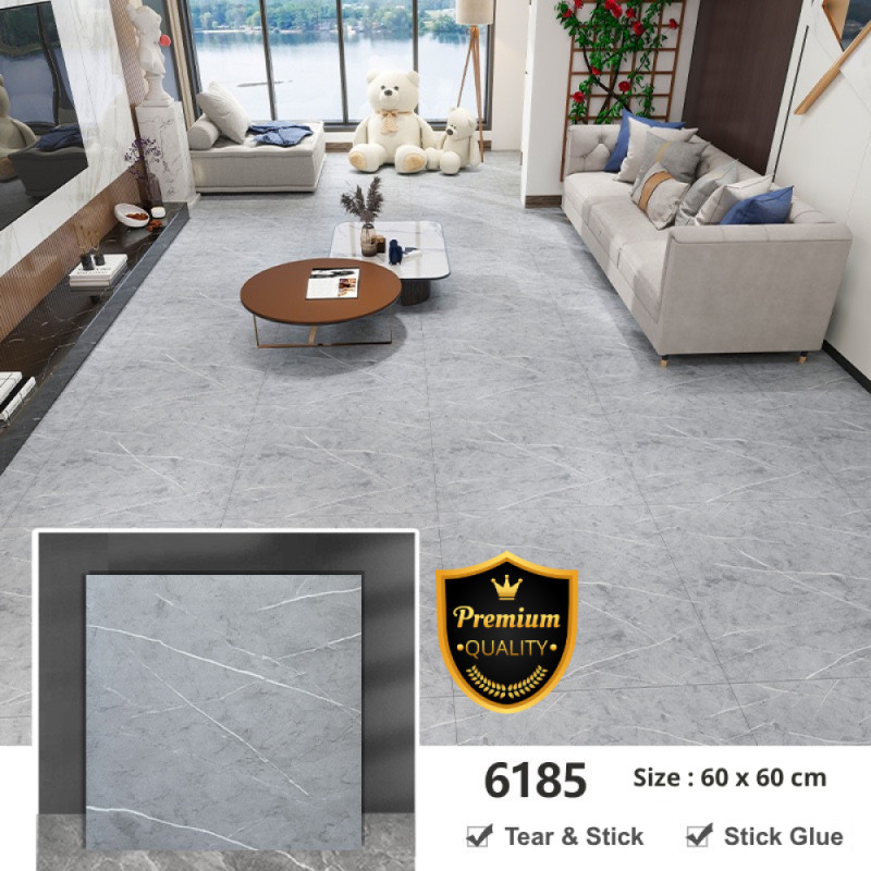 Vinyl Lantai Marbel Lantai Marmer PVC 60 x 60 cm Sticker Lantai Marmer floor Vinyl
