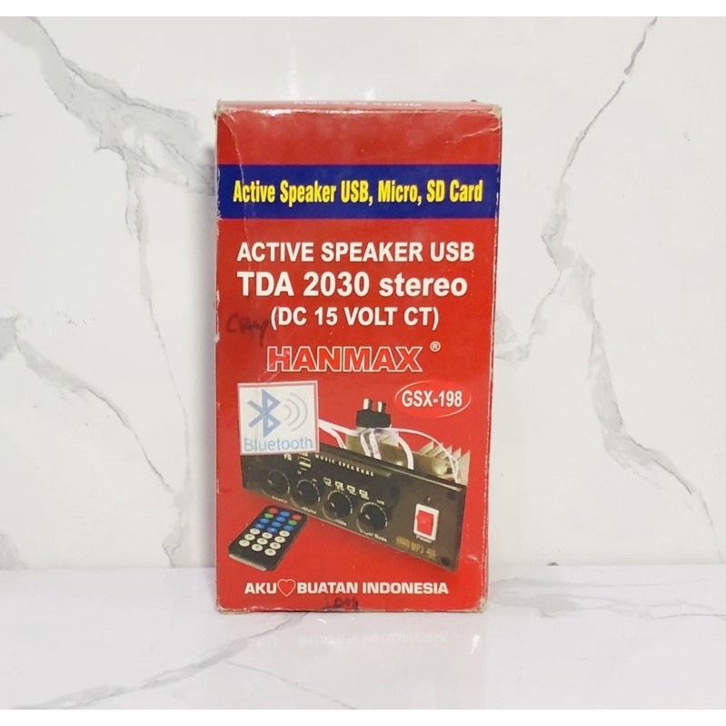 Kit Power Speker Aktif GSX - 198 + MP3 Bluetooth