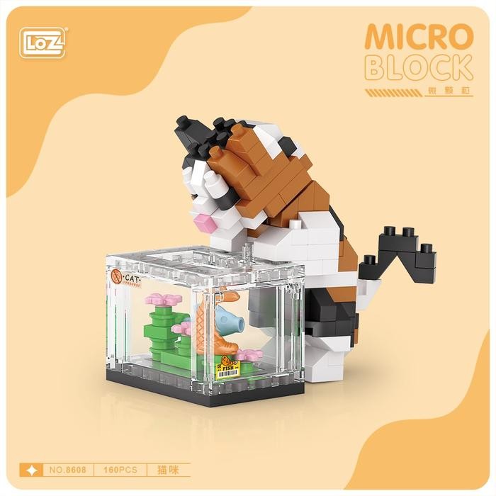 Blocks LOZ Micro Block brick hewan dan kendaraan - LOZ cat by Summerstore id