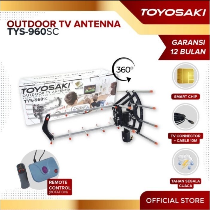 Toyosaki Antena Remote TV Digital Outdoor TYS-960