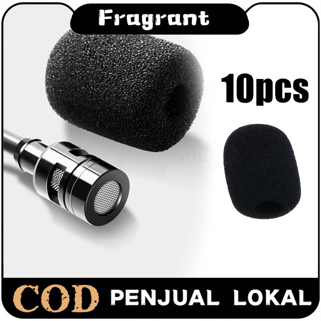 10pcs Cover Mic Busa Foam Penutup Microphone Sponge Kecil untuk Headset Gaming dan Lavalier Clip On 