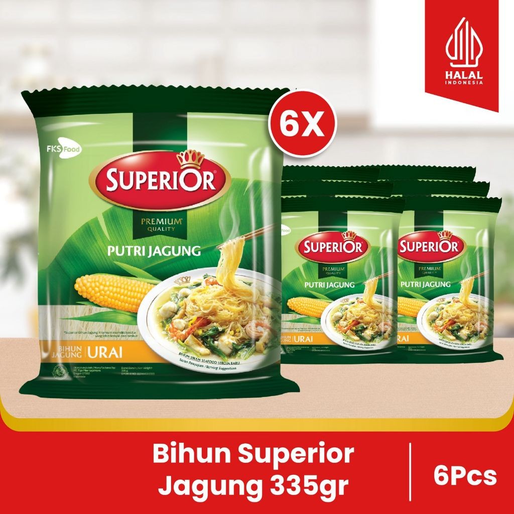 Mie Bihun Jagung Kering Superior  ( 6 Pcs x 335 Gr )