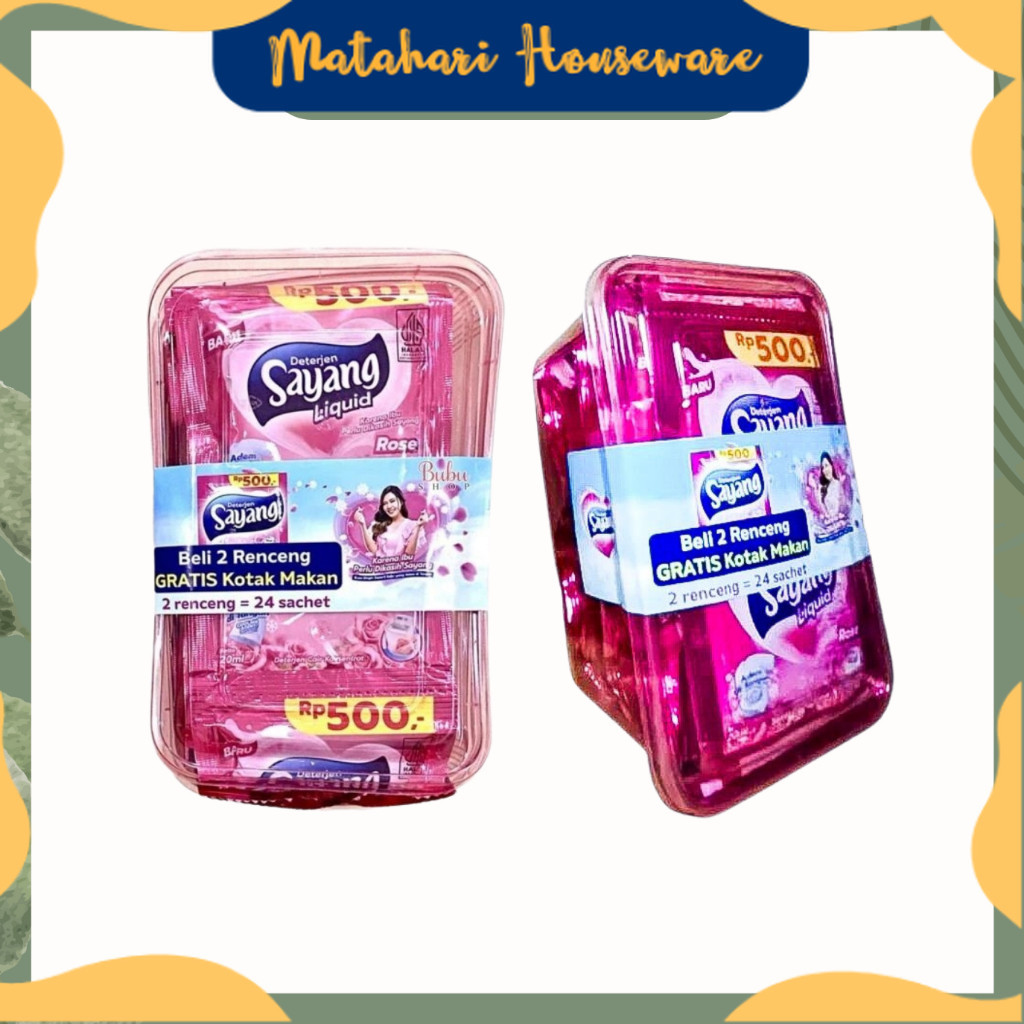 Sayang Detergent Cair SACHET Isi 24 Pcs Free Kotak