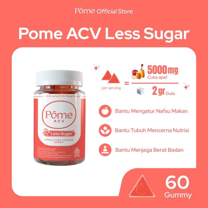 [  STECUU ] Pome ACV Less Sugar - Gummy Cuka Apel