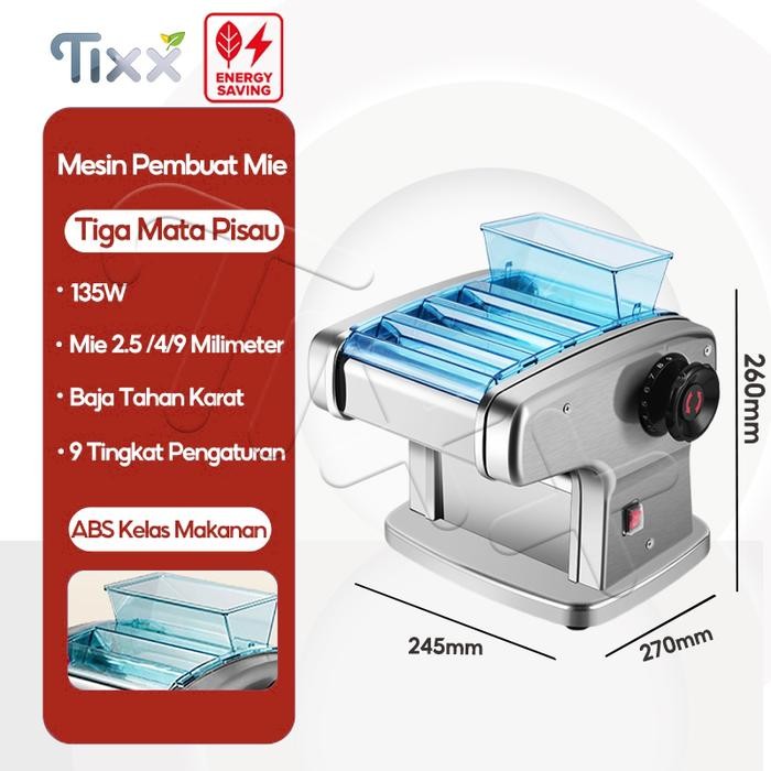 [VELFOX] TIXX  Stainless Mie Listrik Elektrik Otomatis Noodle Maker Machine Noodle Motor Peralatan M