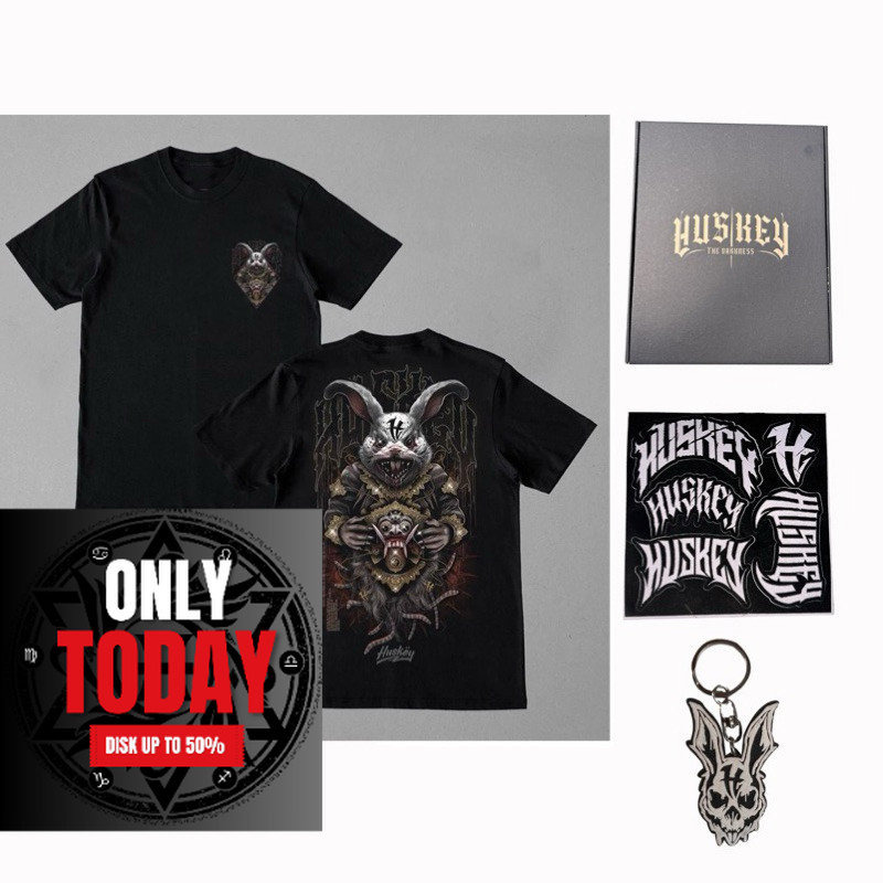 ORI Huskey Clothing - kaos distro pria - BALINESE TOPENG RABBIT BLK  - huskey bali