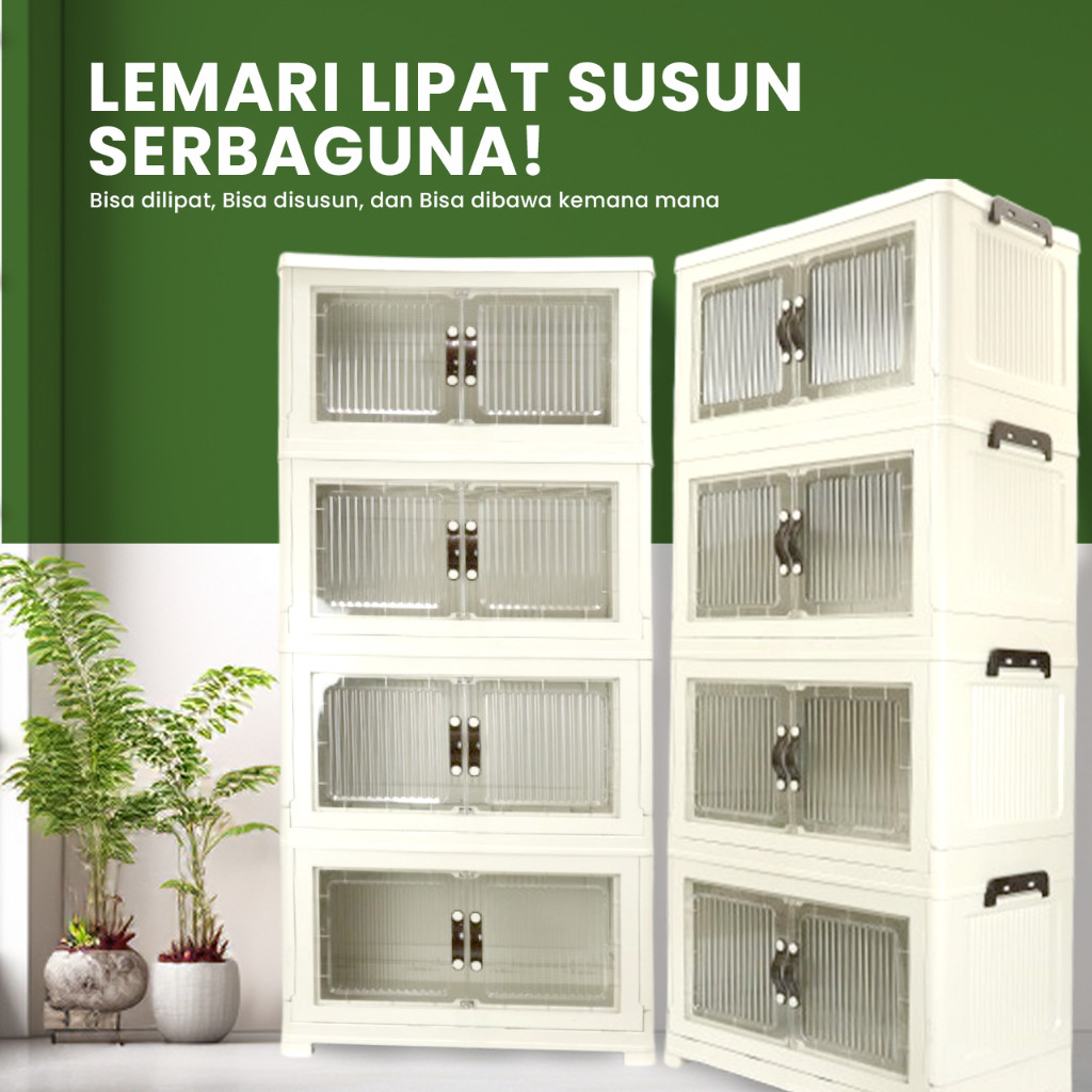 ZAHWAGALLERY-01/LEMARI PLASTIK 4 SUSUN/lemari lipat serbaguna/LEMARI BAJU/LEMARI PLASTIK SUSUN 3/lem