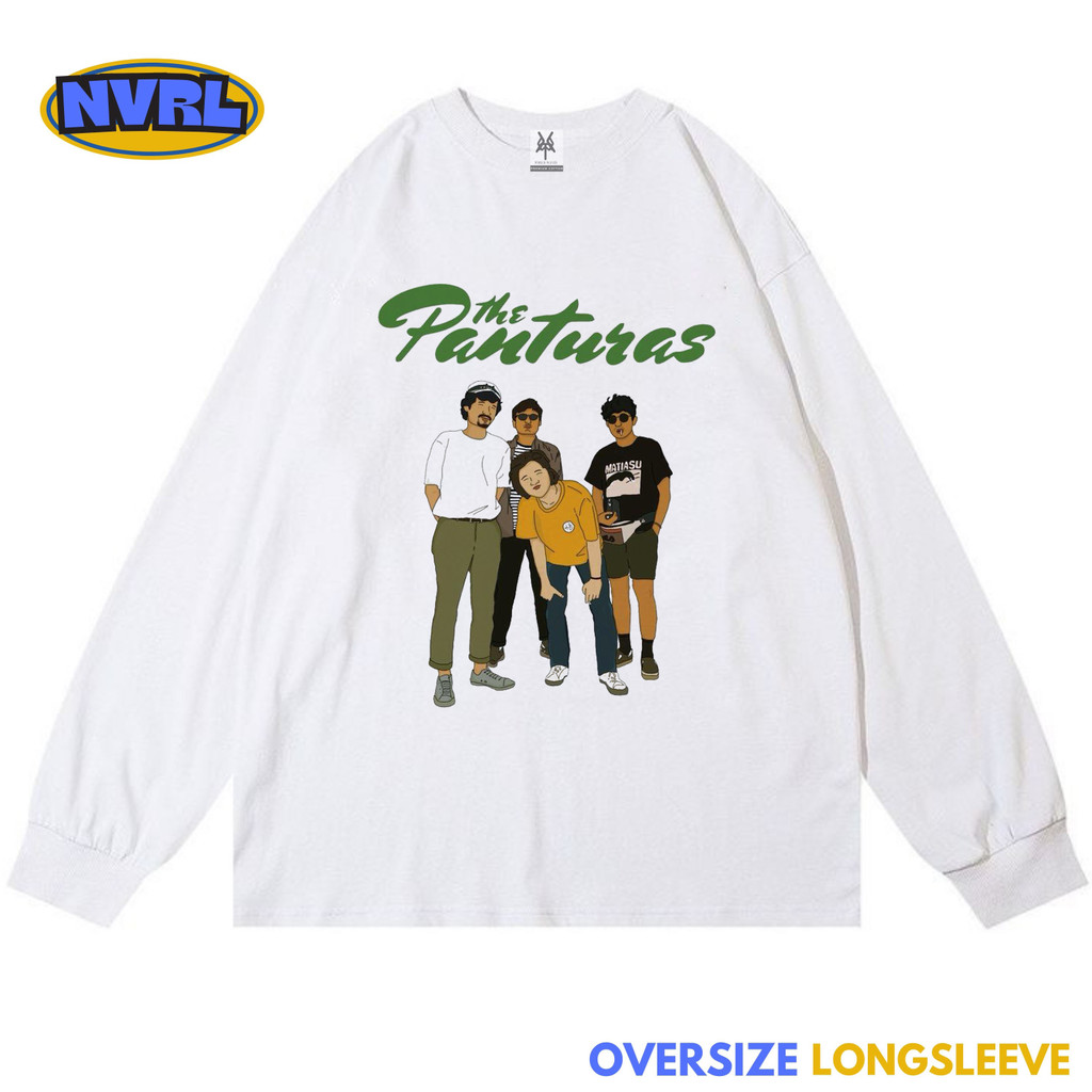 NVRL MERCH Kaos oversize longsleeve the panturas vintage tee