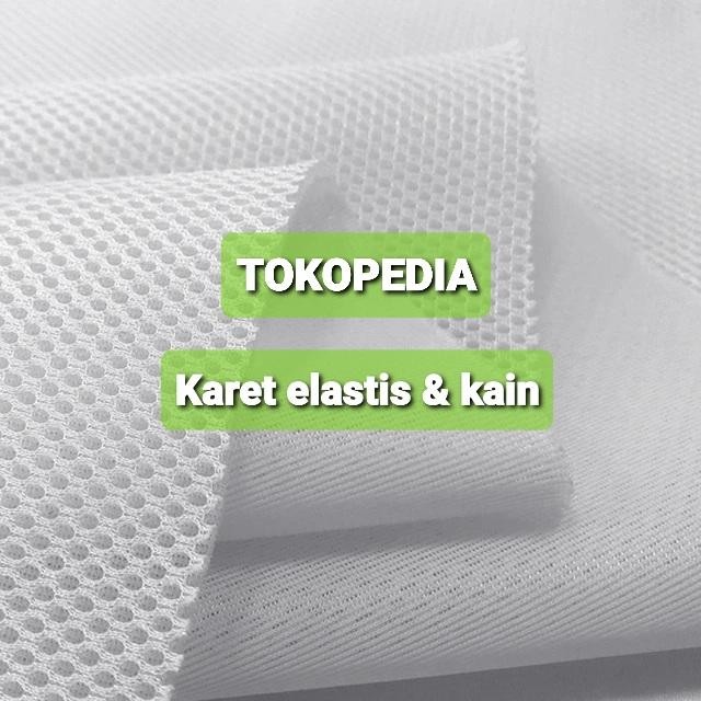 jala mesh double/kain jala double mesh/jala mesh sandwich hitam - Putih