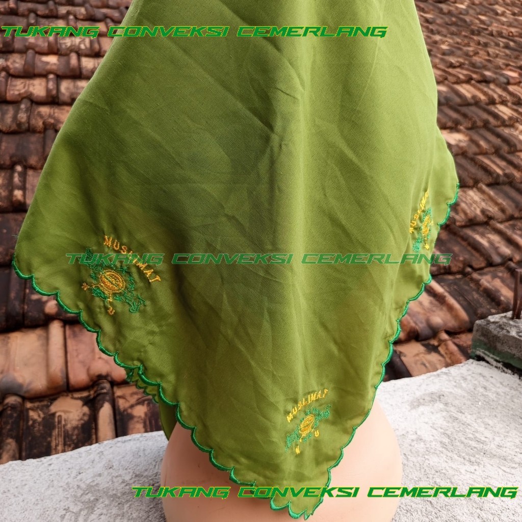 Jilbab Bordir  Muslimat Seri 5 | Hijab Instan Muslimat | Muslimat Anti Tembem & Stylish