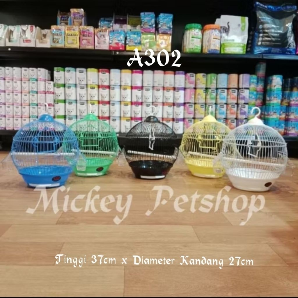 A302 Dayang Bird Cage Sangkar Kandang Burung Bulat Kecil Lovebird Canary