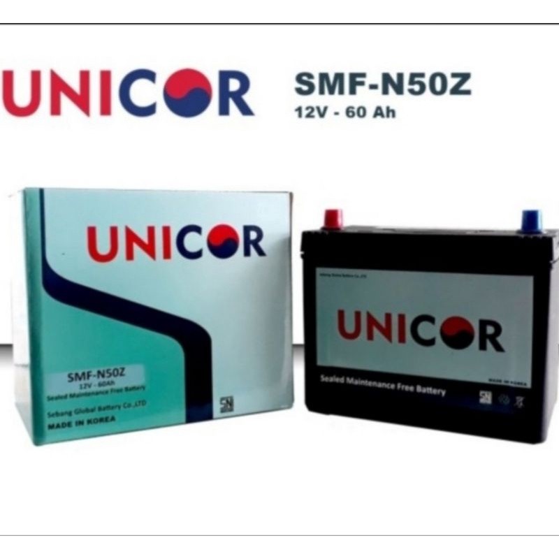 Aki Unicor SMF-N50ZL 12V 60Ah | Toyota Crown, Accord Series, Ford dll
