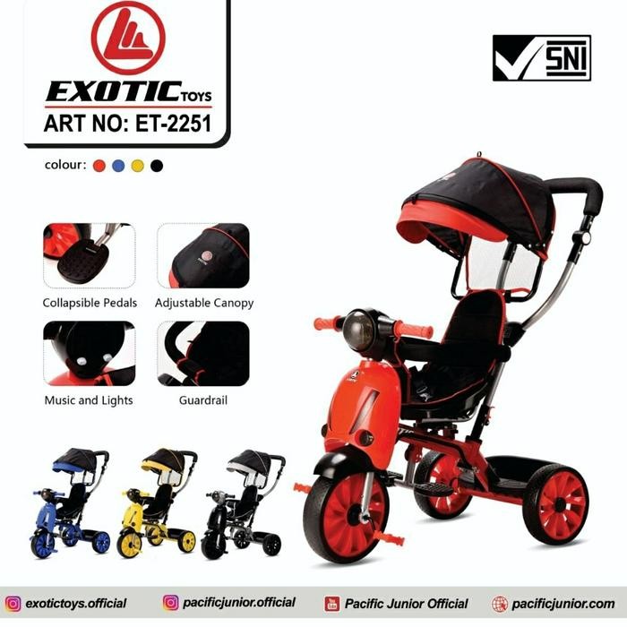 Sepeda Anak roda 3 model vespa Exotic ET-2251