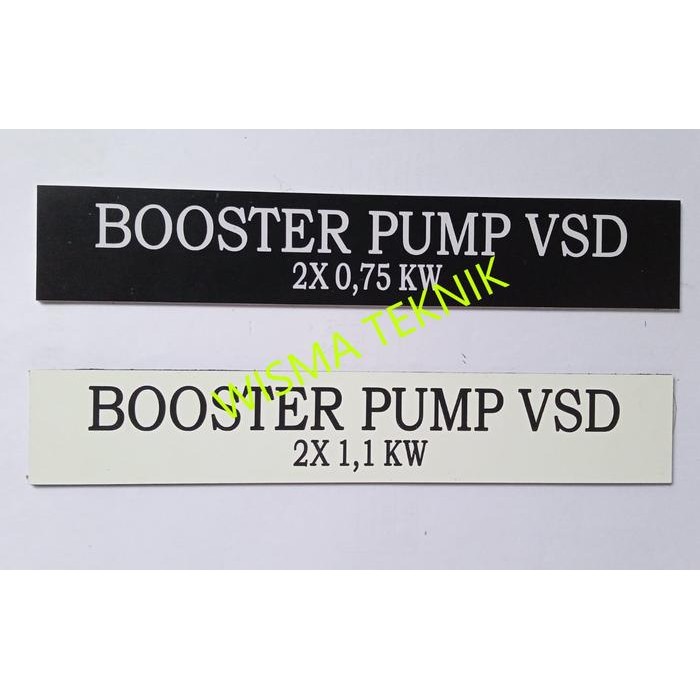 (BACA DESKRIPSI) Nameplate Metal / Label Nama Panel Listrik WISTRA NPL30200 - Putih, 30x200mm