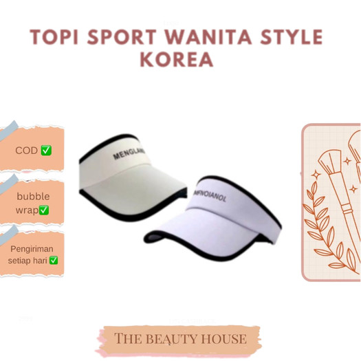 TOPI SPORT WANITA GAYA KOREA