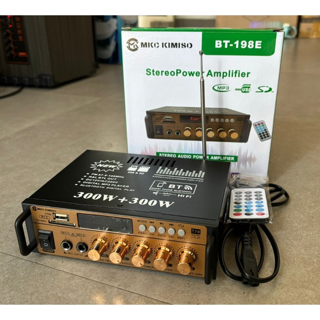 STEREO Amplifier BT-198E ECHO Amplifier Karaoke Bluetoth Power Amplifier, ampli mini 0