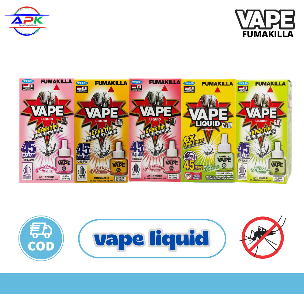 [ Paket Hemat 3 Pcs ] VAPE Fumakila Liquid Ultra Elektrik Refill 45 Malam Obat Nyamuk Elektrik 45ml 