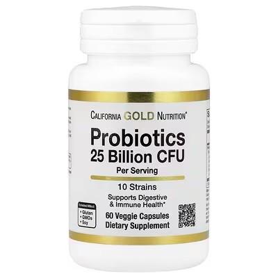 California Gold Nutrition Probiotics with Lactobacillus acidophilus, Bifidobacterium lactis, Lactoba