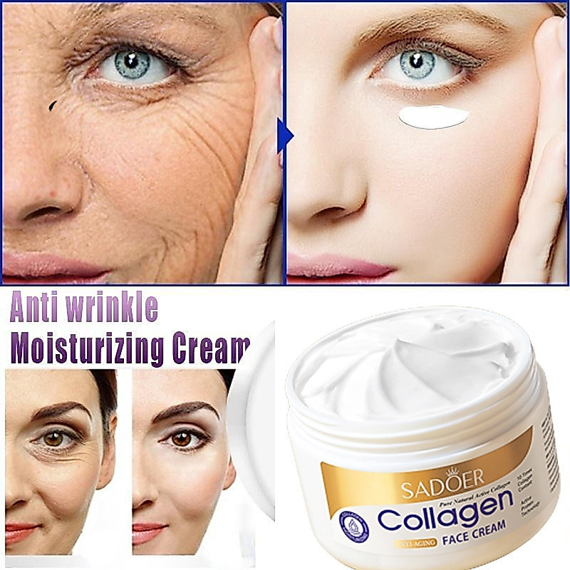【COD】Collagen Cream Original Paket BPOM Siang Malam Retinol Cream 100g Whitening Anti Aging Perbaika