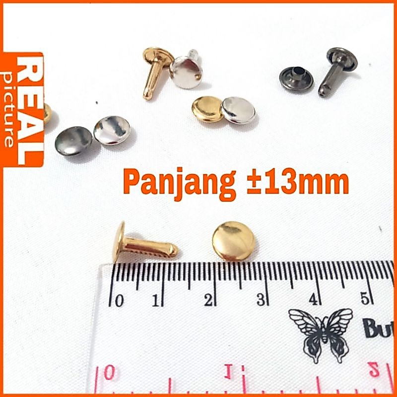 PAKU KELING PANJANG 13MM PAKU CENTANG KANCING TAS DOMPET - Kattelaurents