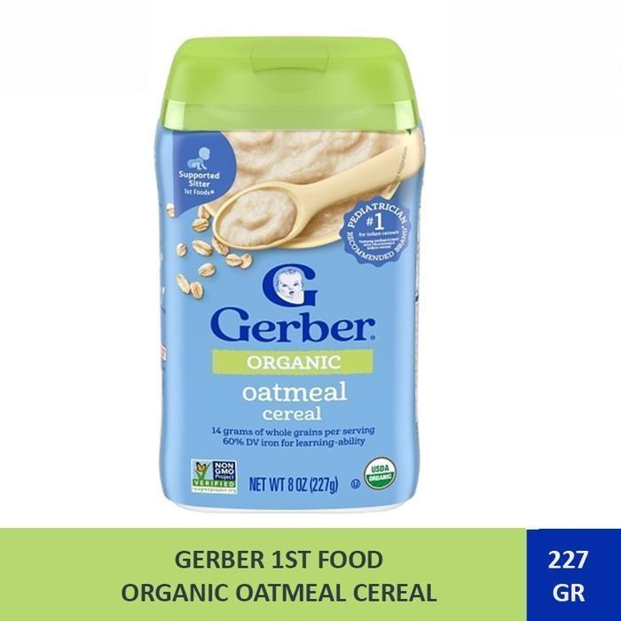 GERBER 1ST FOOD ORGANIC OATMEAL CEREAL 227GR / BUBUR BAYI / SNACK BAYI / MAKANAN BAYI