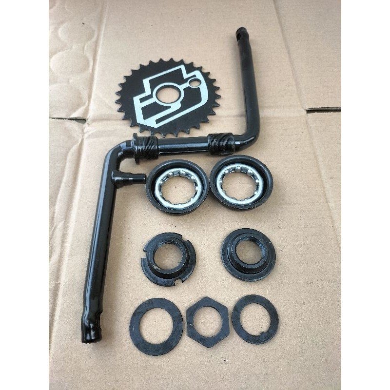 satu set engkol crank sepeda bmx 20in 28T