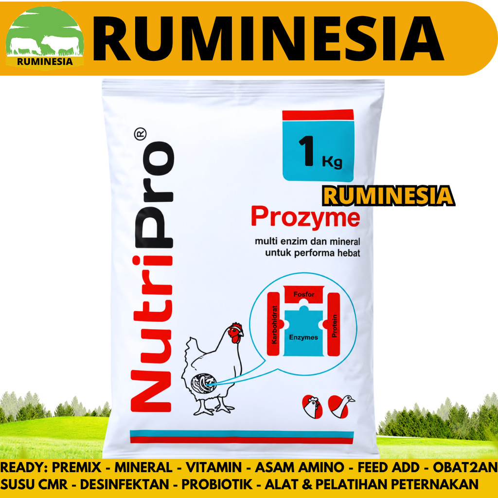 PROZYME 1 KG MEDION - Multi Enzim Enzyme Hewan Ternak Ayam Bebek Babi Tingkatkan Kecernaan Pakan