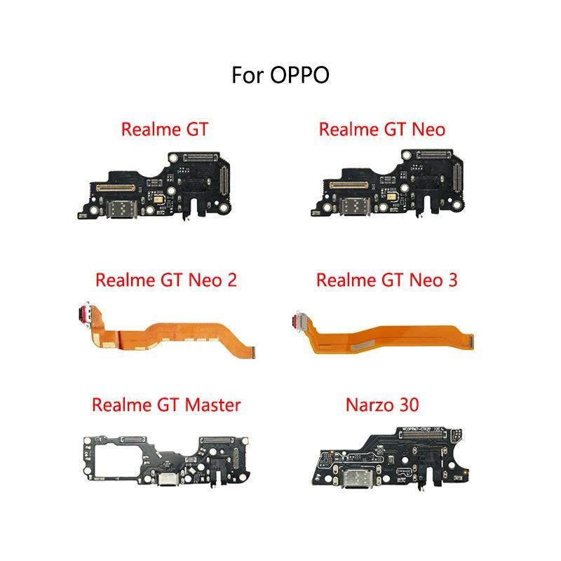 Port Pengisian Daya USB, Soket, Konektor, Kabel Fleksibel untuk OPPO Realme GT Neo 2 3 Master Narzo 