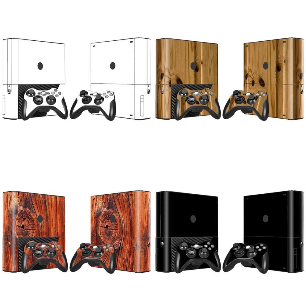 Pure and wood design Vinyl Skin Sticker Protector for Xbox 360 E for Xbox 360 E with 2pcs Controller