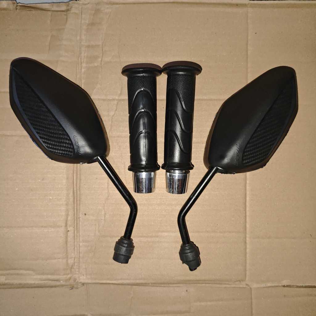 Spion Beat Deluxe + Handgrip Model Honda Set Jalu PCX Chrome Universal