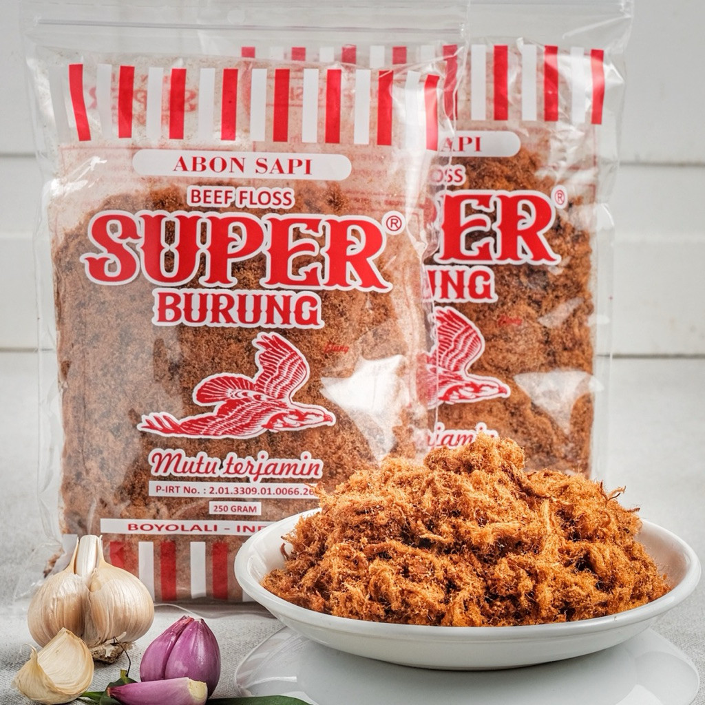 Abon Sapi Super cap Burung Elang 250 gram Kemasan Ziplock | Untuk Coba Rasa | Boyolali | Abon Sapi H