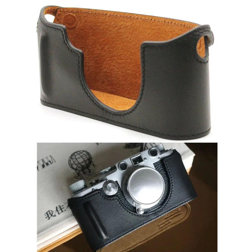 Body Set Cover Camera Bag Genuine Cow Leather Case Bag Portable Inner Bottom Case for Leica iF iiiF 