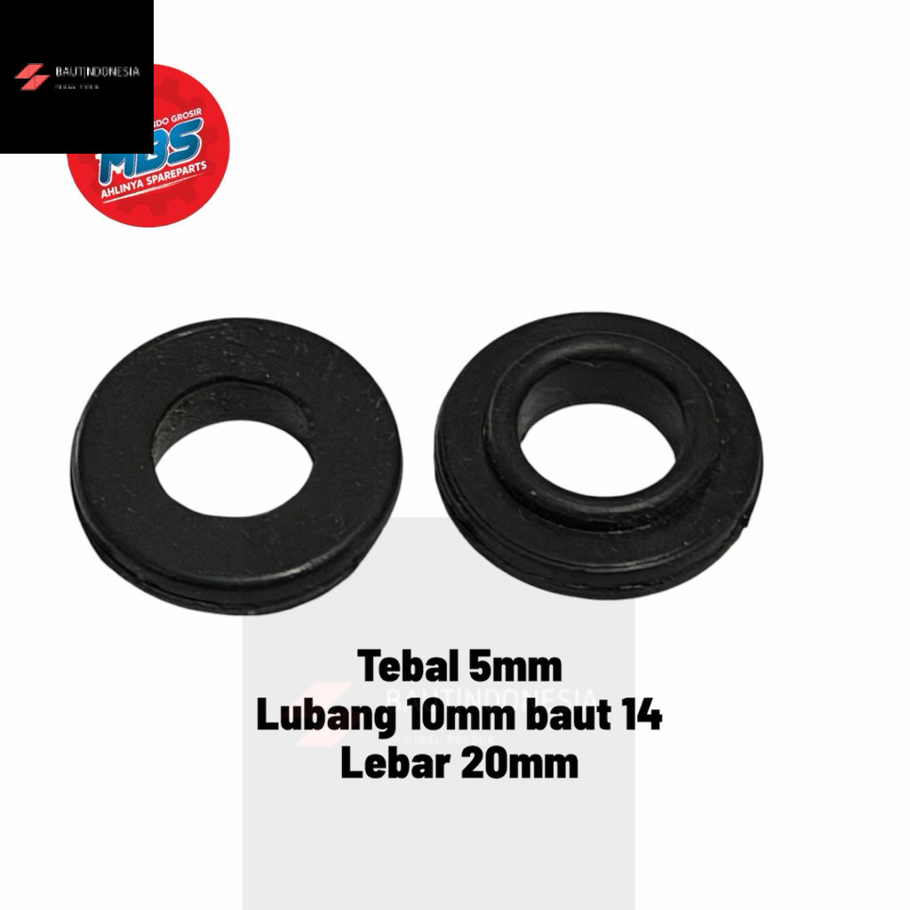 ANS RUBBER WASH RING KARET M10 BAUT 14 GORMET KARET COVER BODY PENAHN GETARAN RING KARET BAUT 14 ORI