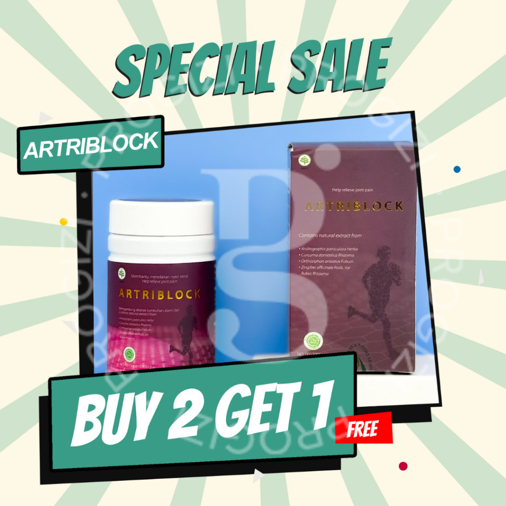 TEKNOHEALTH Artriblock Herbal Sendi Original 20 Kapsul (3 botol)