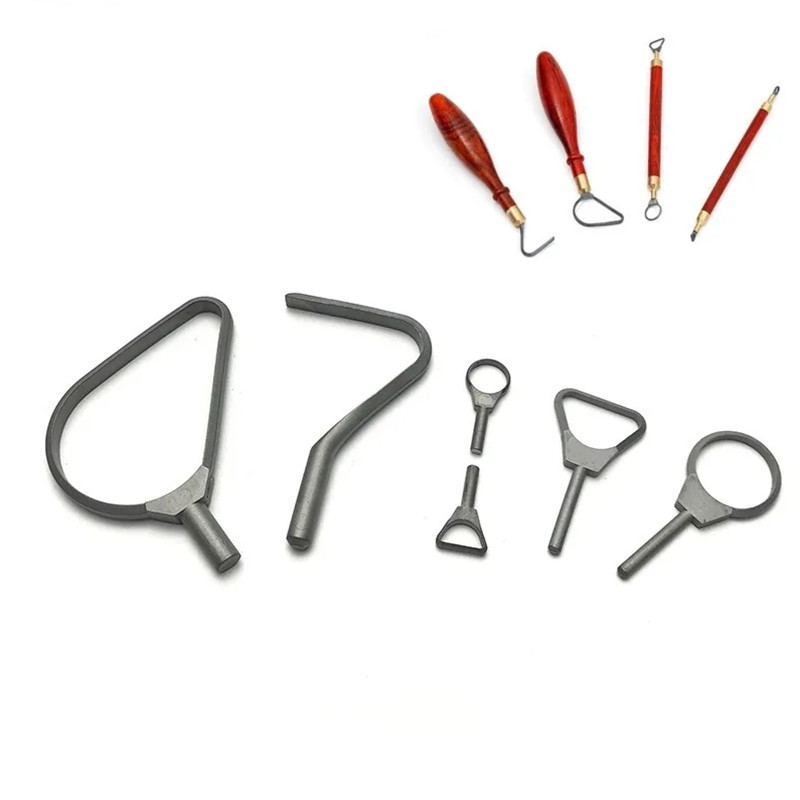 

Pottery Tungsten Steel Repair Billet Knife Head DIY Ceramic Handicrafts Carving Texture Modeling Hard Alloy Toroidal Tool Head