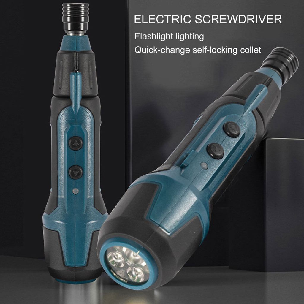 Stock siap + COD Obeng Listrik 3.6V 2Nm Dengan Pencahayaan Senter Sekrup Pembongkaran Mini Obeng Bat