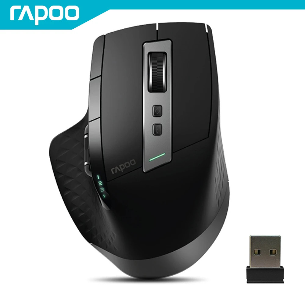 Rapoo MT750S/MT750L Rechargeable Multi-mode Wireless Mouse 3200 DPI Support Up to 4 Devices Bluetoot