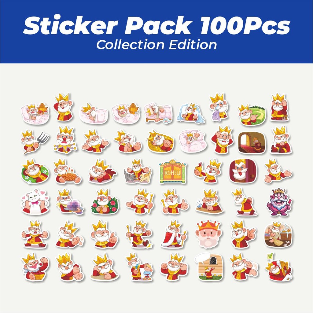 

Hot Stiker Kartun Funny Kings Lucu Anti Air Stikers Berperekat Waterproof Sticker Decal Buat Motor Helm Buku Journal Koper Casing HP Laptop Botol Minum
