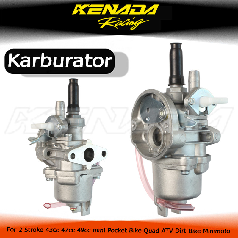 Karburator mini quad atv 2 tak 49cc 47cc 49cc Mini Anak-anak PIT Pocket Quad Dirt Bike ATV