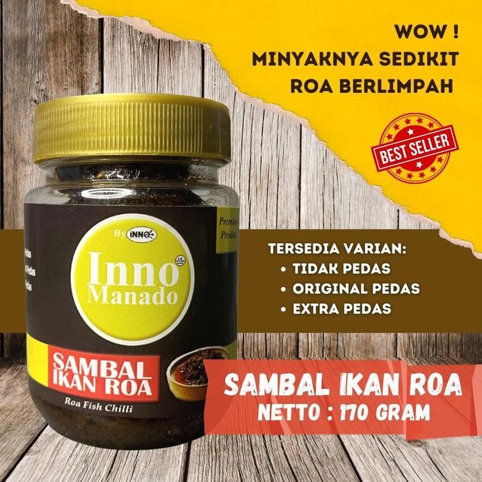 

SALE SAMBAL IKAN ROA 170GR - INNO MANADO - EXTRA PEDAS 170TERLARIS