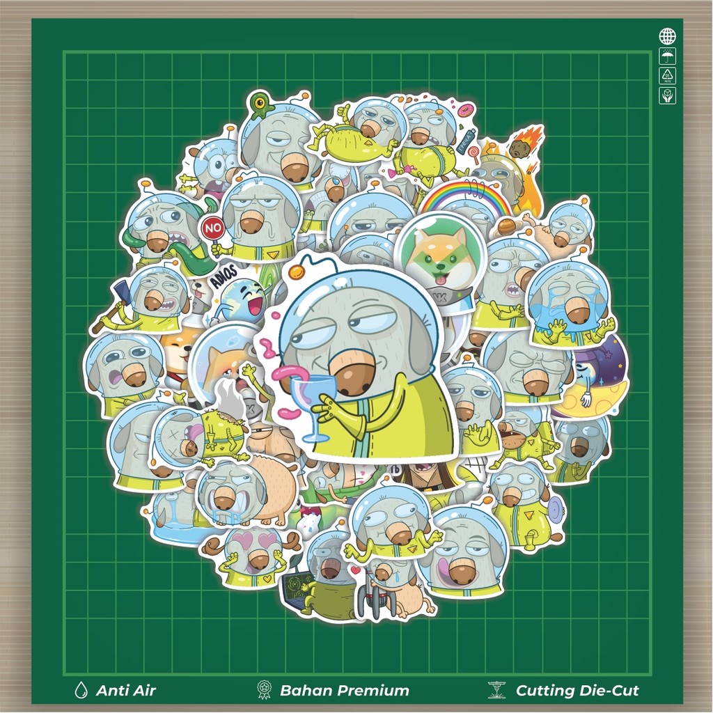 

Stiker Cutting Pack Stiker Animal Cute Cosmo Diggie Isi 100Pcs Series Aesthetic Lucu Keren Untuk Koper Bahan Vynil
