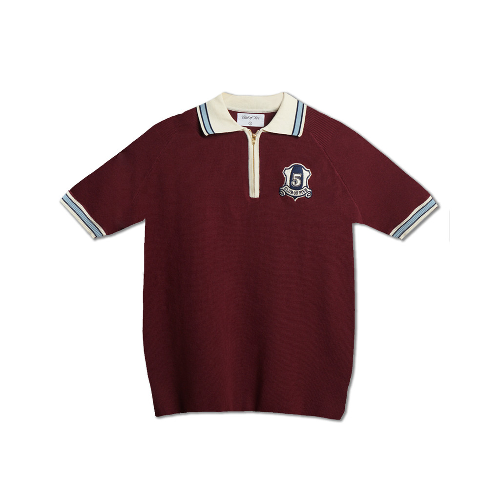 Club of Five Maroon Half-Zip (SS)