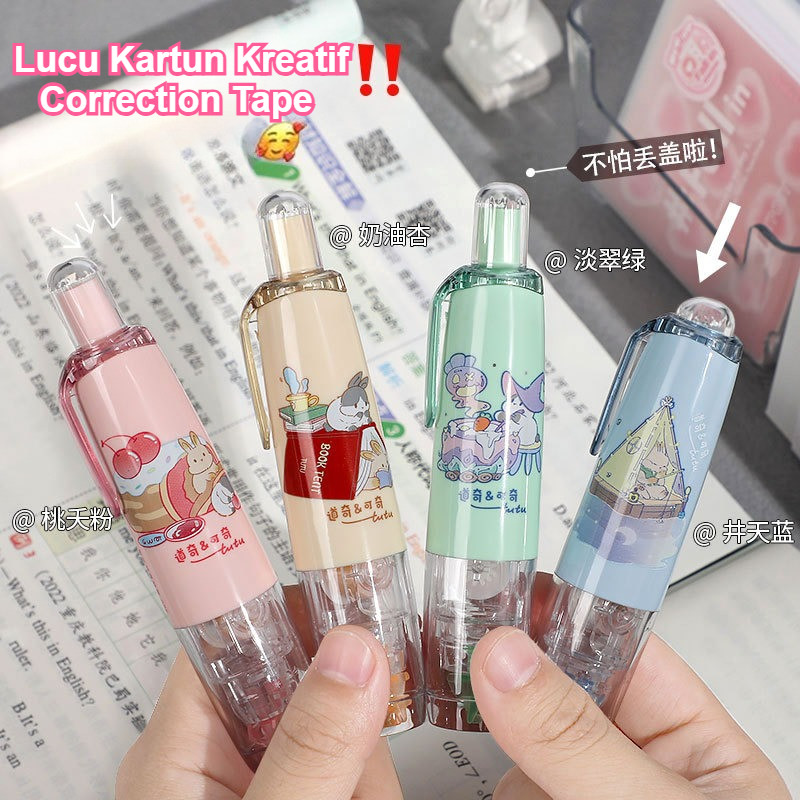 

Lucu Kartun Kreatif Correction Tape Kantor Sekolah / Alat Tulis Pita Koreksi Portabel Isi Ulang Yang Dapat di Refill / Stationery Tidak Mudah Dipatahkan Tulisan Pita Koreksi