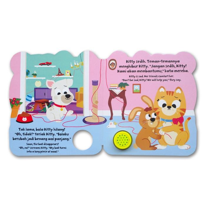 

Buku Cerita Bayi Bersuara Bola Kitty Story Board Book with fun sound (meow meow) buku bayi 0 sampai 6 bulan