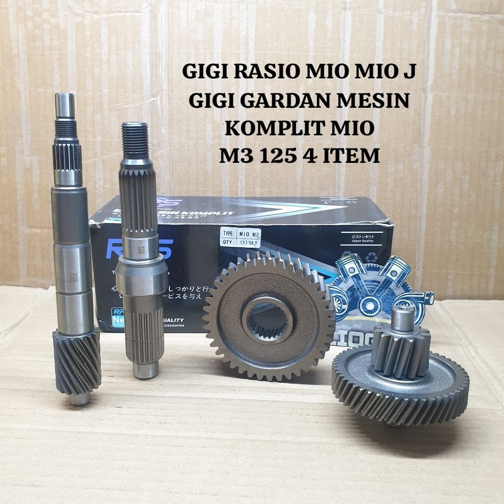 GIGI MESIN KOMPLIT MIO MIO J GIGI GARDAN MESIN KOMPLIT MIO M3 125 4 ITEM