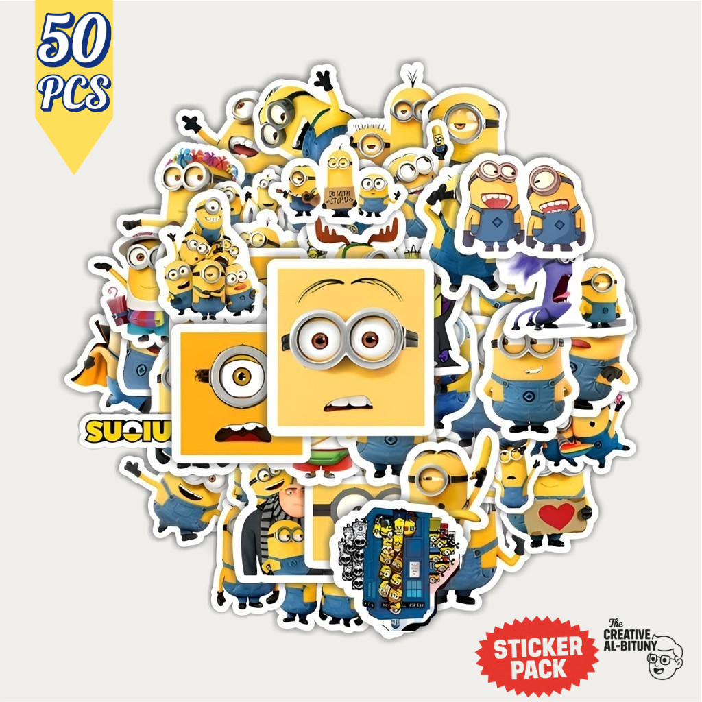 

50 PCS Sticker Pack Stiker Kartun The Minion | Sticker TUMBLR | Stiker LAPTOP KOPER HELM