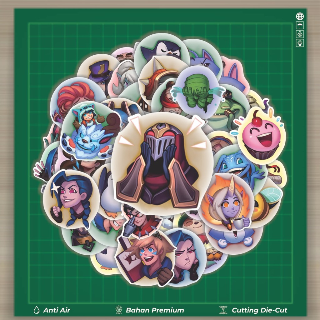 

HOT 50 PCS STIKER Stiker LOL Game Emoticon Stiker Fashion Cars Decal Dingin Kartu Album Custom Vinyl Anti Air- Sticker Aesthetic Buku Journal Koper Casing HP Tablet Laptop Helm Motor Botol Minum
