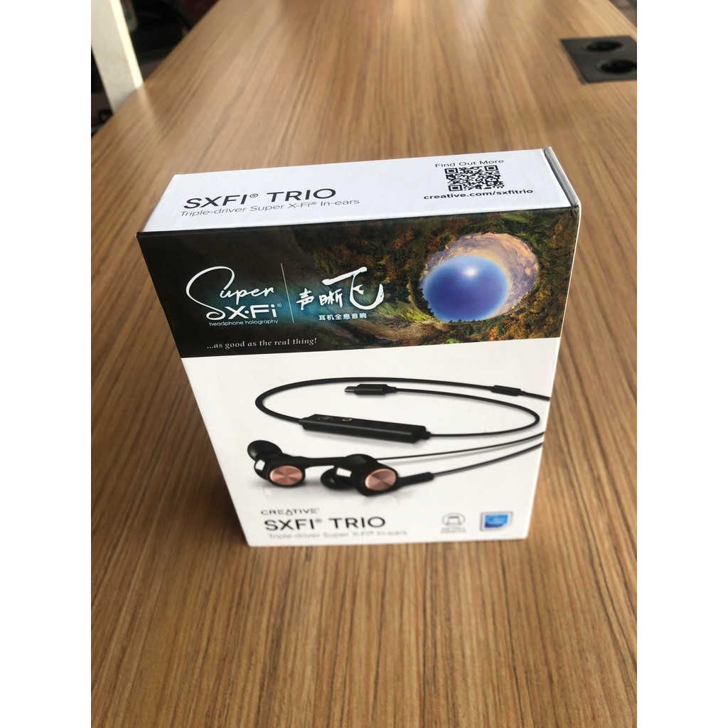 Creative SXFI TRIO Triple-driver USB-C In-ear Headphones with Super X-Fi Technology  Original