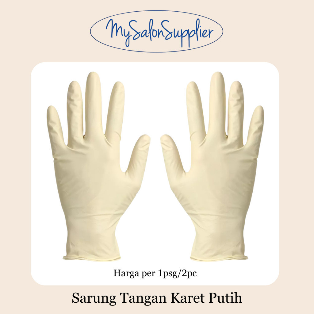 Sarung Tangan Latex / Sarung Tangan Karet Putih (diskon)
